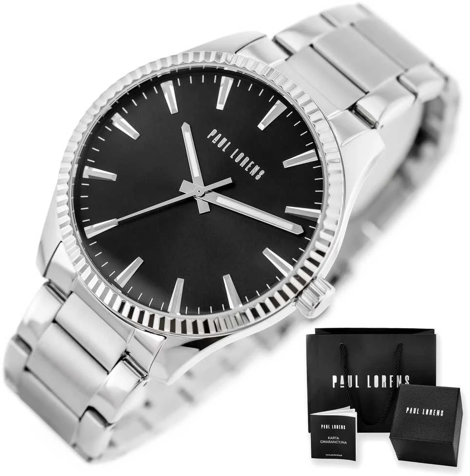 PAUL LORENS VYRIŠKAS LAIKRODIS - PL20012B-1C1 (zg382b) + DĖŽUTĖ