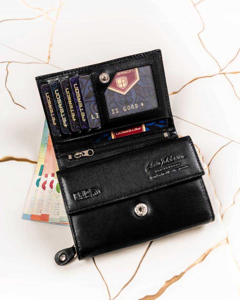 Peterson PTN moteriška odinė piniginė SET-D-02-KCS