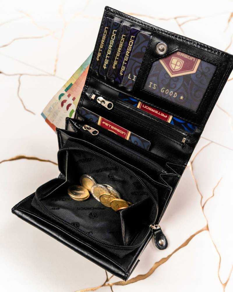 Peterson PTN moteriška odinė piniginė SET-D-02-KCS