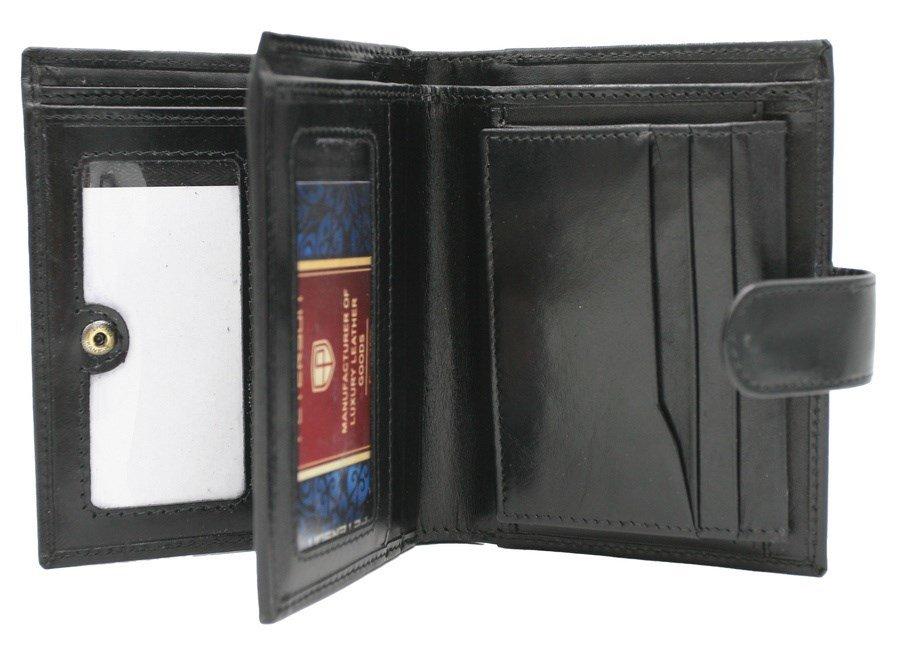 Peterson Vyriška odinė piniginė PTN 22310L-VT Juodas