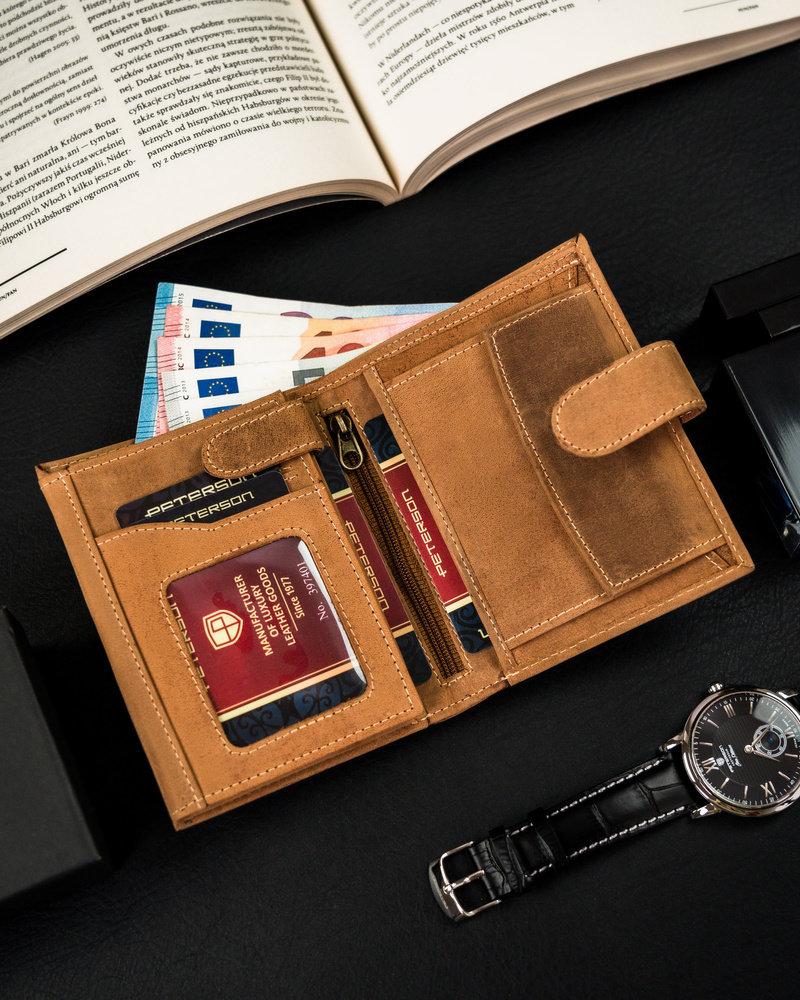 Peterson Portfel skórzany PTN 317Z 2-1-5 COGNAC