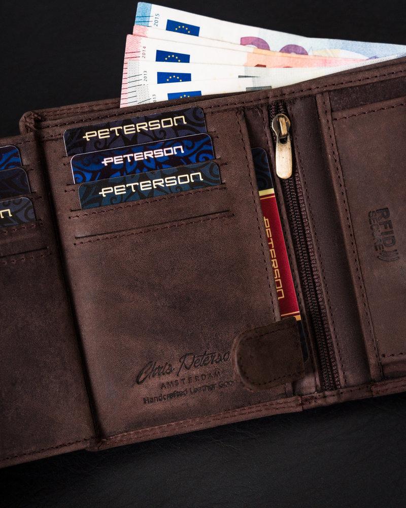 Peterson portfelis PTN N4-CHM-M Brown