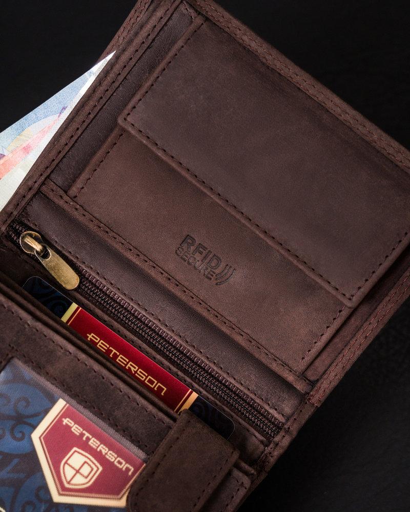 Peterson portfelis PTN N4-CHM-M Brown