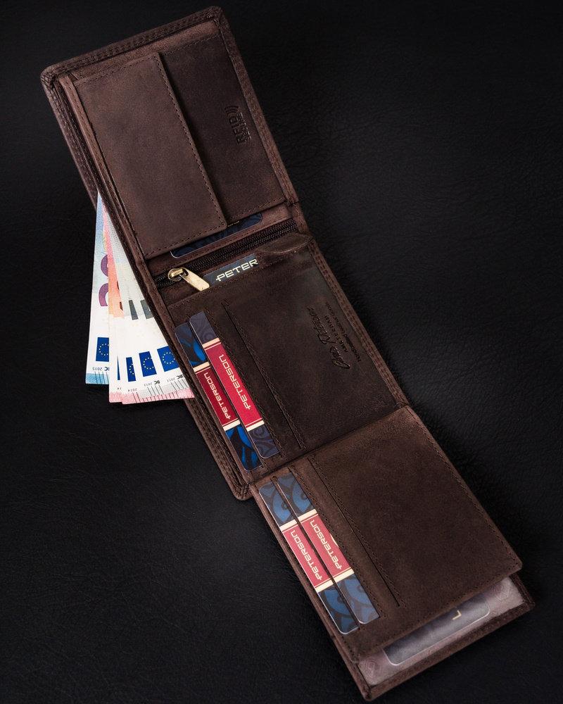 Peterson portfelis PTN N992-CHM-M Brown