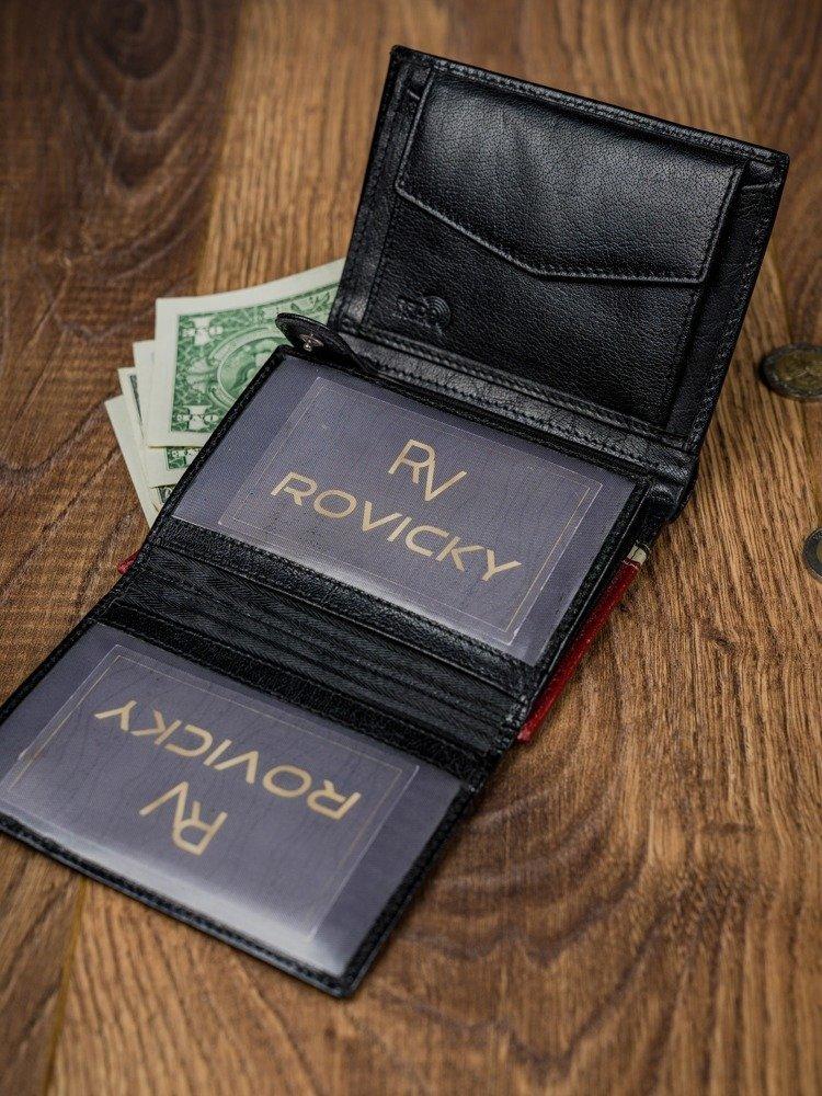 Rovicky 326-RBA-D RFID odinė vyriška piniginė