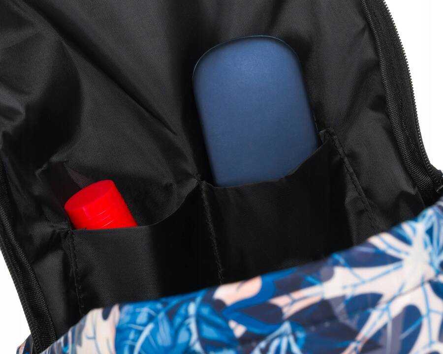 Mokyklinė kuprinė mėlyna-rožinė sąraše pakabinta ant reguliuojamų dirželių - Peterson