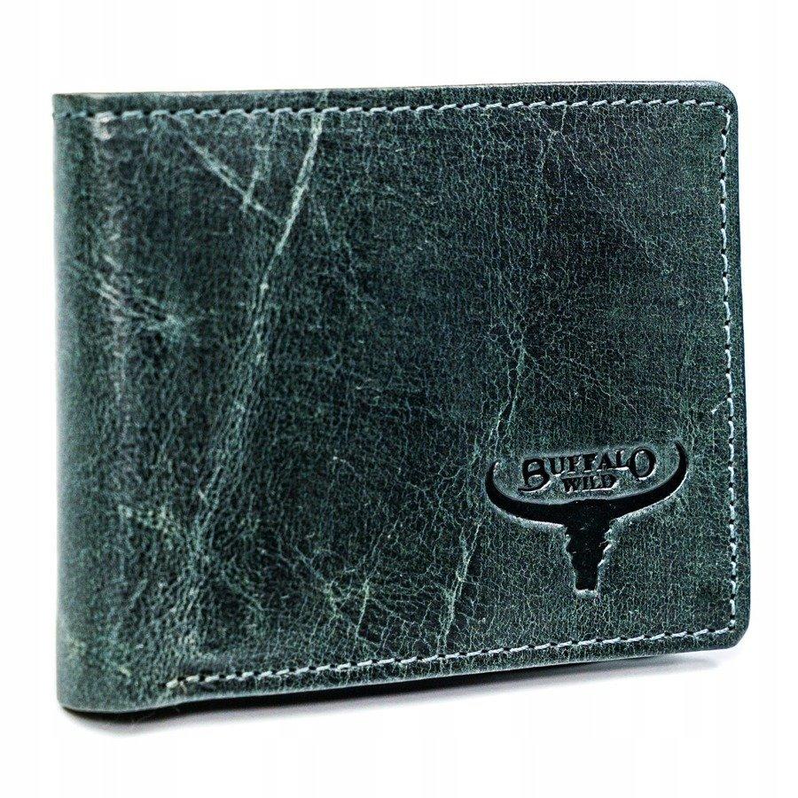 Buffalo Wild Wild Męski Minimalistyczny Portfel Skóra Naturalna Pojemny Stylowy