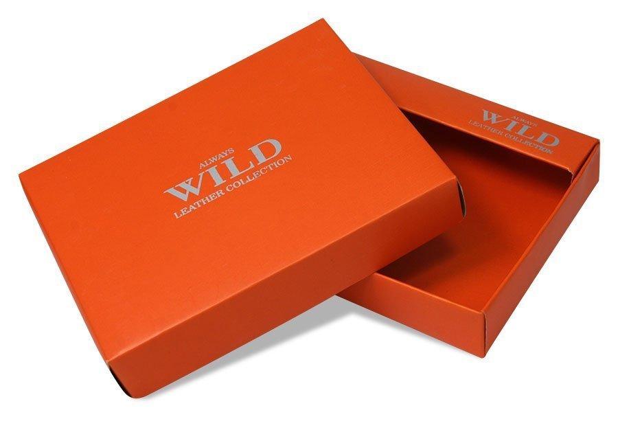 Always Wild Patraukli vyriška odinė piniginė su žalvarine grandinėle. Visada Laukinis