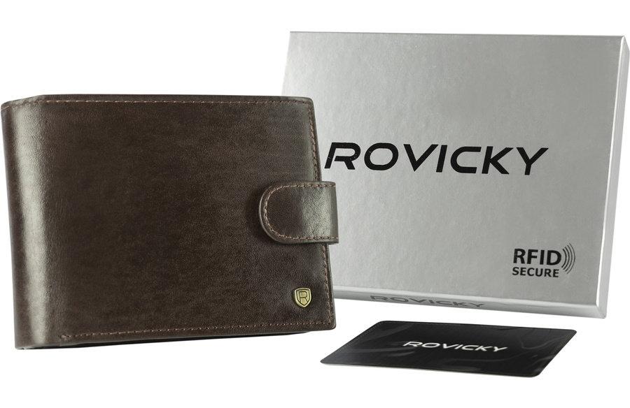 Rovicky Vyriška odinė piniginė su prailginta rankena, natūrali oda, su RFID žyme, elegantiška