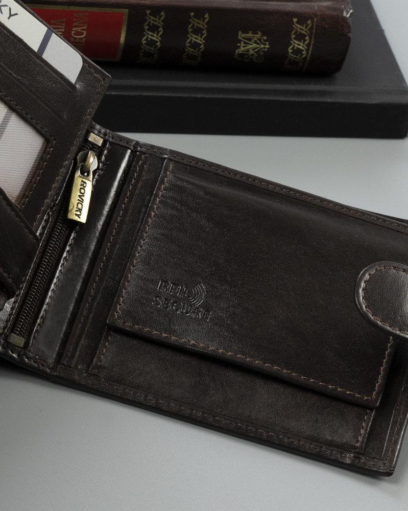 Rovicky Vyriška odinė piniginė su prailginta rankena, natūrali oda, su RFID žyme, elegantiška