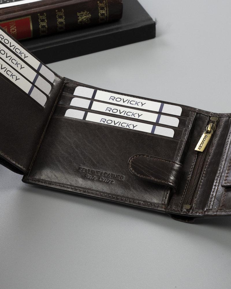Rovicky Vyriška odinė piniginė su prailginta rankena, natūrali oda, su RFID žyme, elegantiška