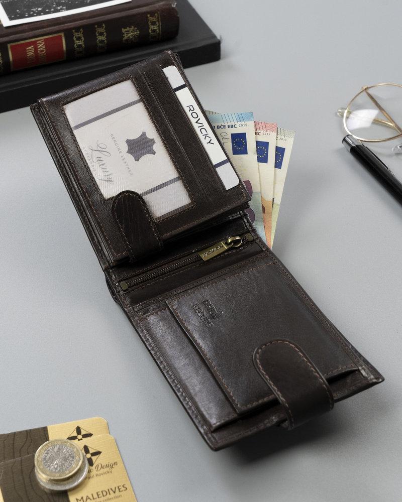 Rovicky Vyriška odinė piniginė su prailginta rankena, natūrali oda, su RFID žyme, elegantiška