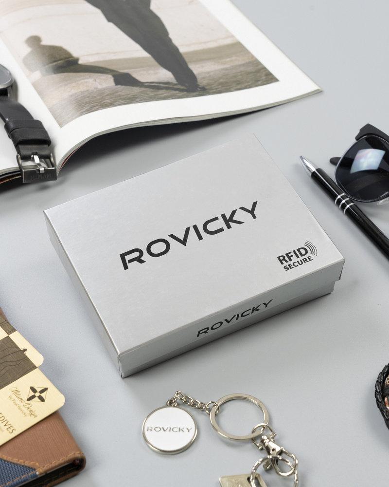 Elegantiška vyriška odinė piniginė Rovicky su RFID