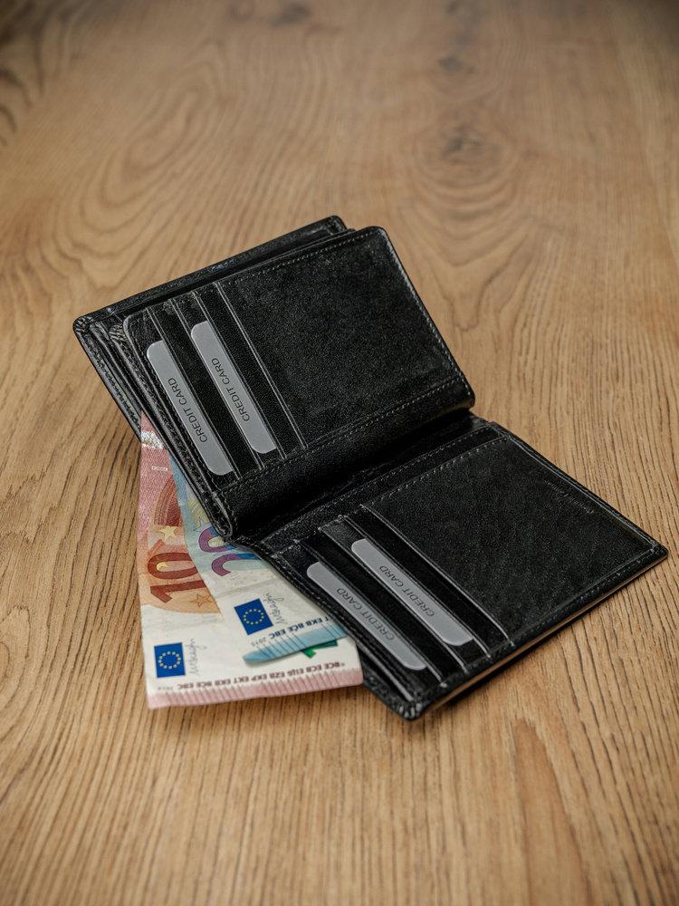 Elegantiška vyriška piniginė iš natūralios odos, be užsegimo - Rovicky