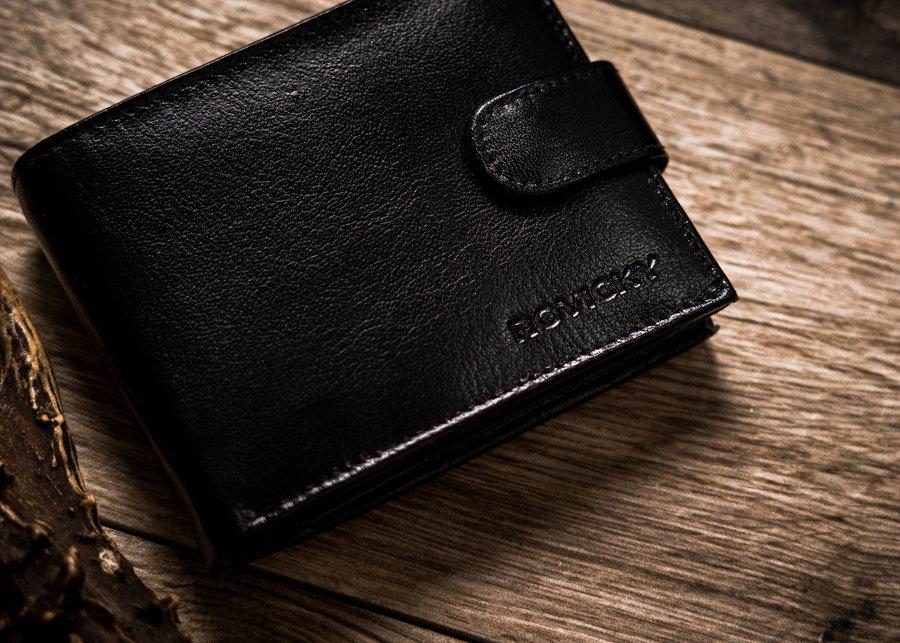 Elegantiška vyriška piniginė su RFID Protect apsaugos nuo nugriebimo sistema. Rovicky