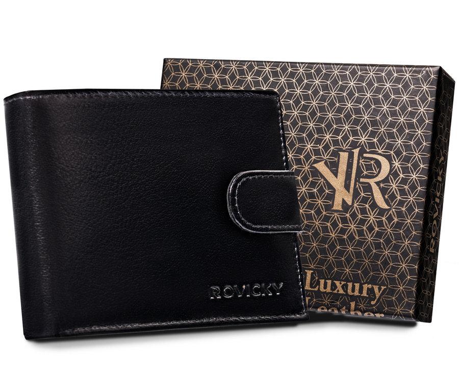 Elegantiška vyriška piniginė su RFID Protect apsaugos nuo nugriebimo sistema. Rovicky