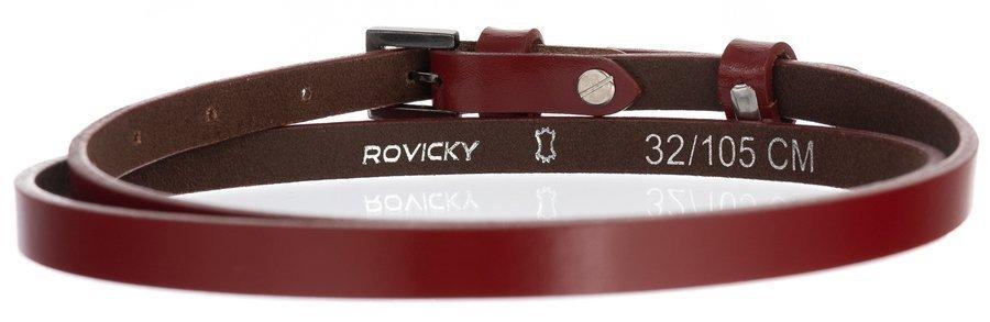 Moteriškas siauras odinis dirželis su sagtimi, suknelei - Rovicky