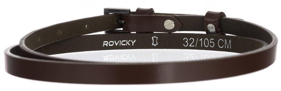 Moteriškas siauras odinis dirželis su sagtimi, suknelei - Rovicky