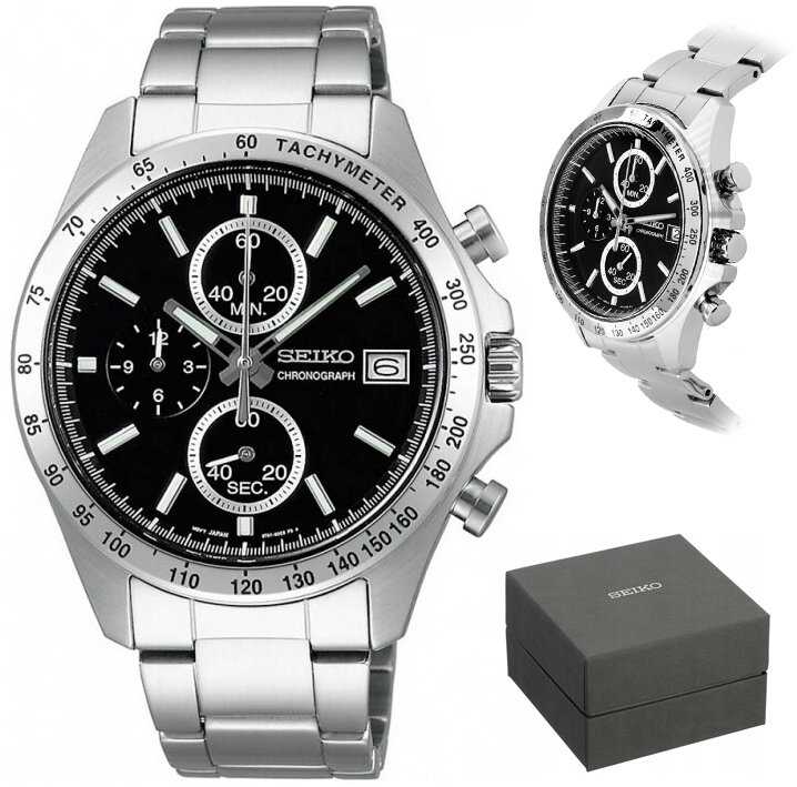 Laikrodis MEN'S WATCH SEIKO CHRONOGRAPH CASUAL QUARTZ SBTR005 + BOX