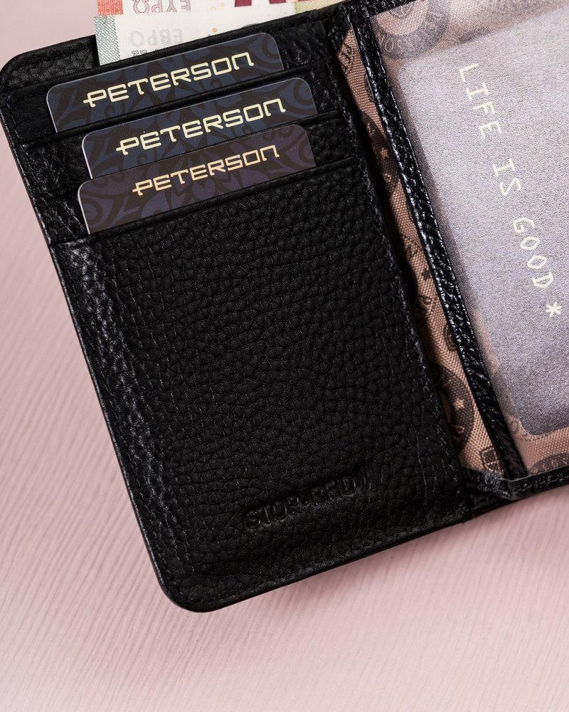 Moteriška odinė piniginė su užtrauktuku - Peterson