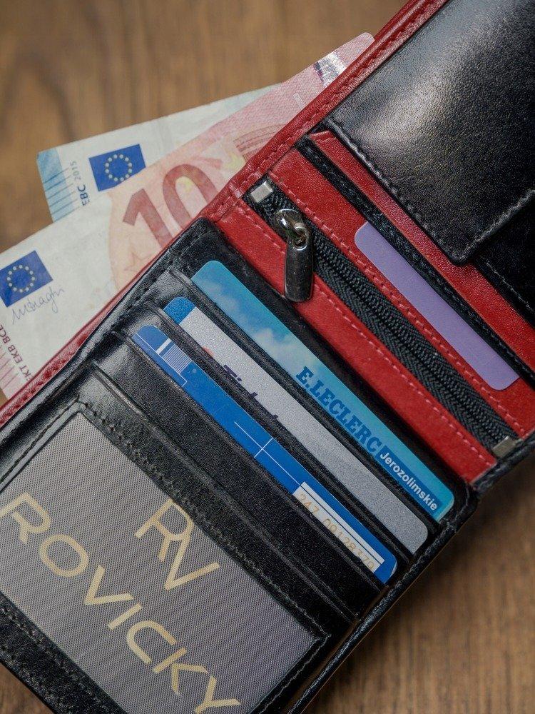Odinė piniginė vertikalus dviejų spalvų sulankstoma Rovicky
