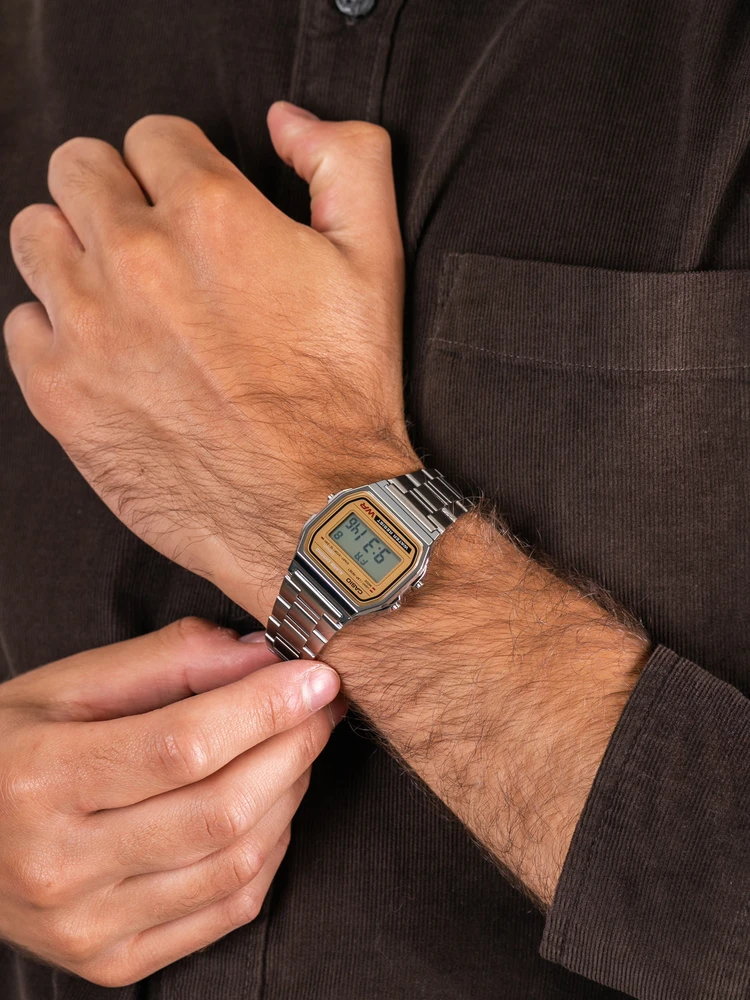 Vyriškas laikrodis CASIO A158WEA-9 (zd093b) - KLASYKA + BOX