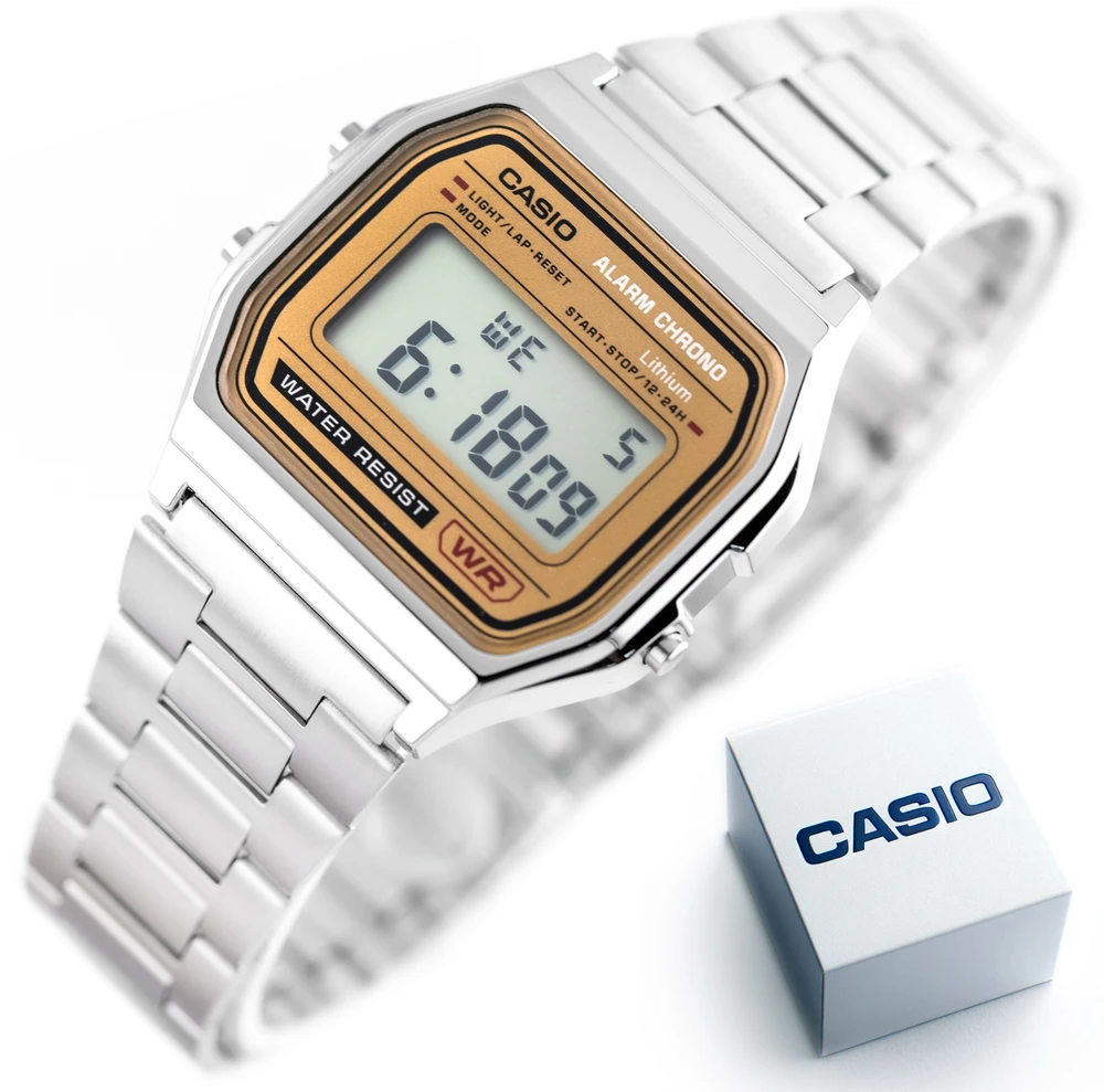 Vyriškas laikrodis CASIO A158WEA-9 (zd093b) - KLASYKA + BOX