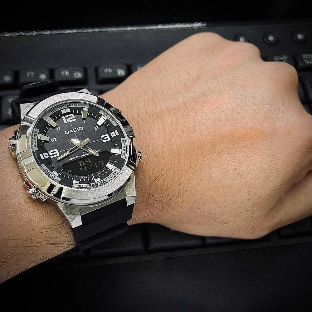 Casio Laikrodis AMW-870-1AVDF Juodas, Vyrams