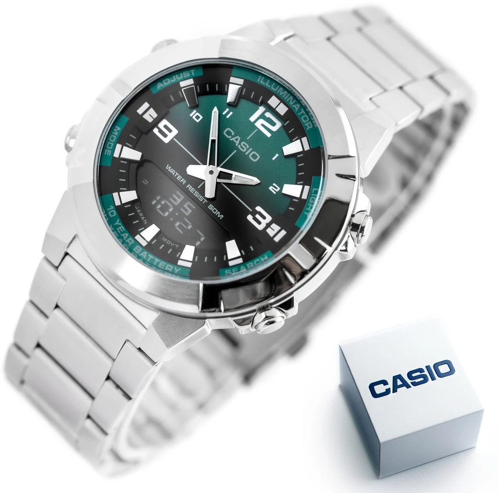Vyriškas laikrodis CASIO AMW-870DA-3AV + BOX