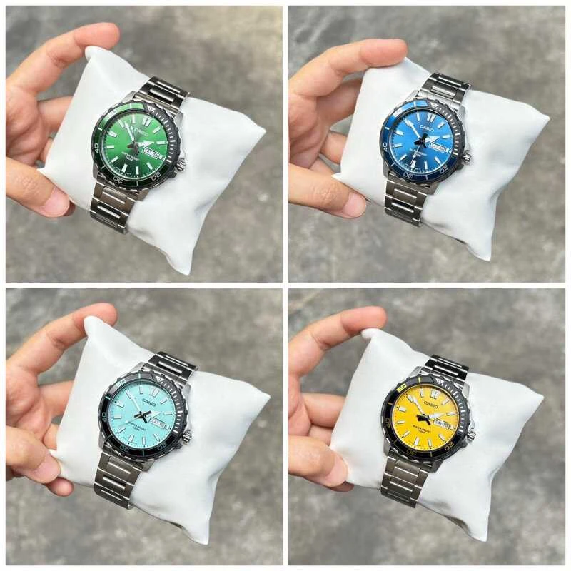 Casio kolekcija MTD-125D-3A vyriškas laikrodis + dėžutė