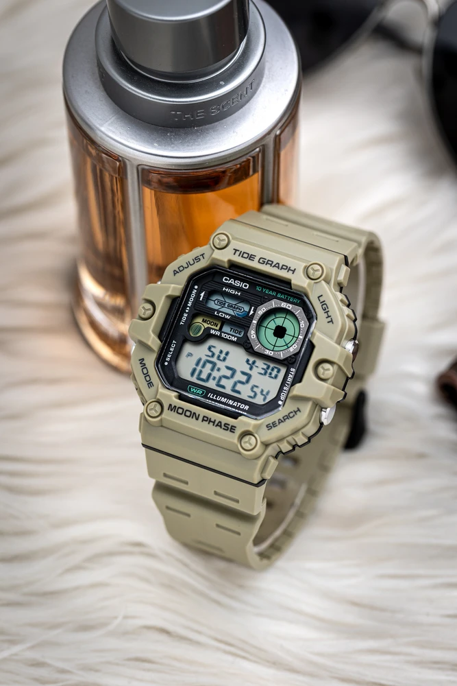 Vyriškas laikrodis CASIO Digital Moonphase WS-1700H-5AVDF