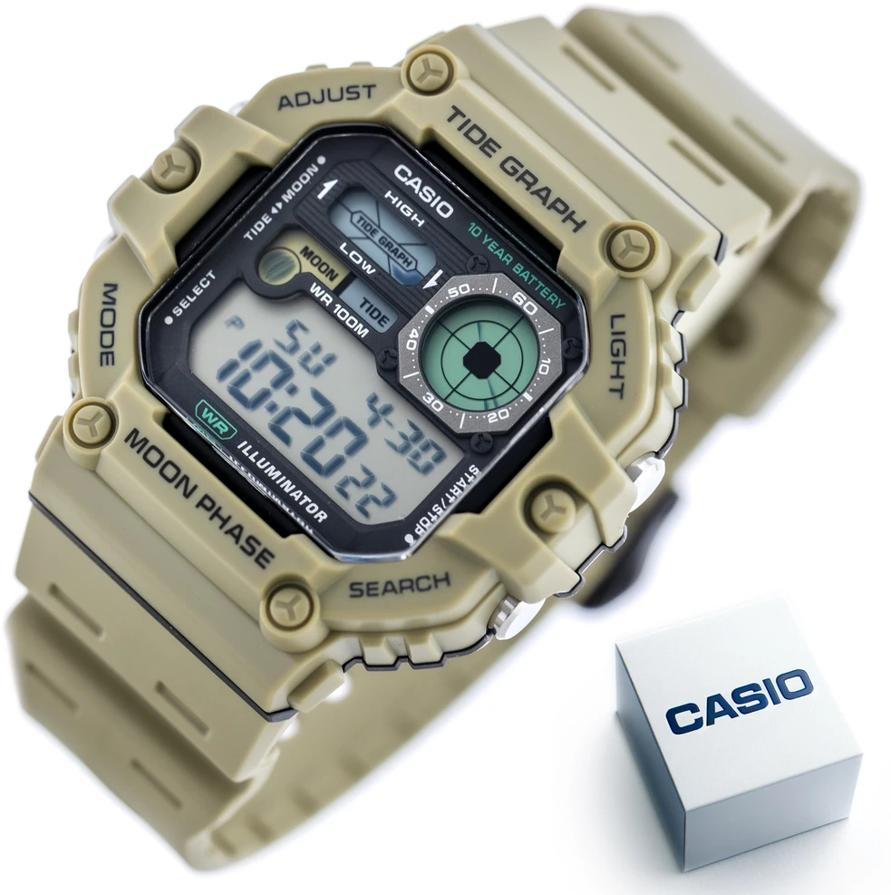 Vyriškas laikrodis CASIO Digital Moonphase WS-1700H-5AVDF