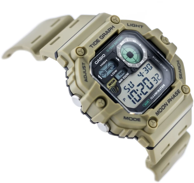 Vyriškas laikrodis CASIO Digital Moonphase WS-1700H-5AVDF