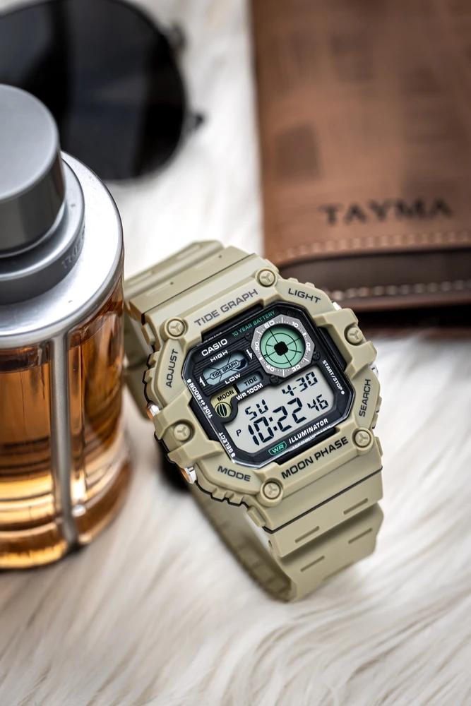 Vyriškas laikrodis CASIO Digital Moonphase WS-1700H-5AVDF