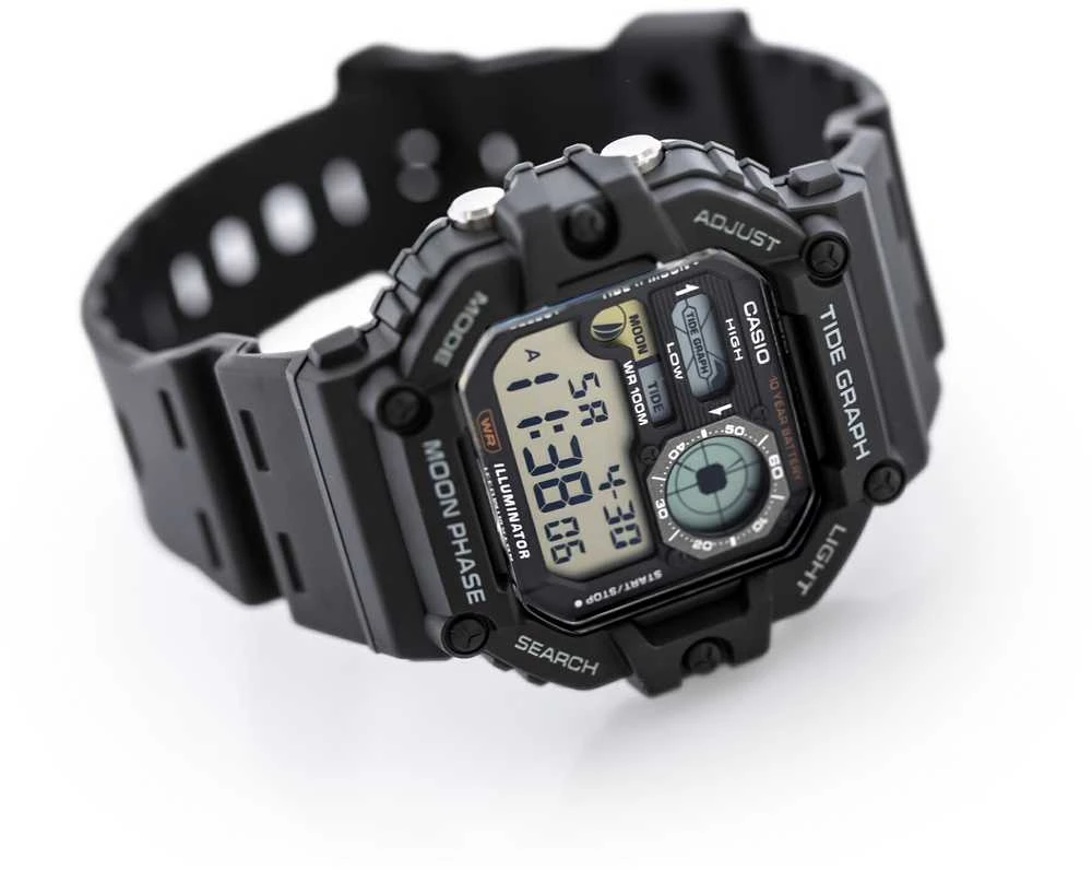 CASIO skaitmeninis Moonphase vyriškas laikrodis WS-1700H-1AV + BOX