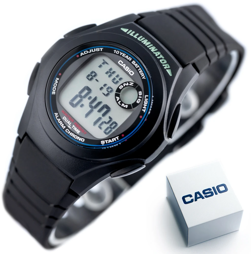 Casio F-200W-1AEF rankinis laikrodis Elektroninis Kištukinis Juoda