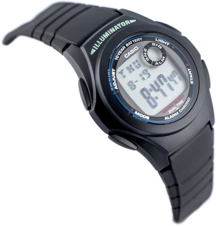 Casio F-200W-1AEF rankinis laikrodis Elektroninis Kištukinis Juoda
