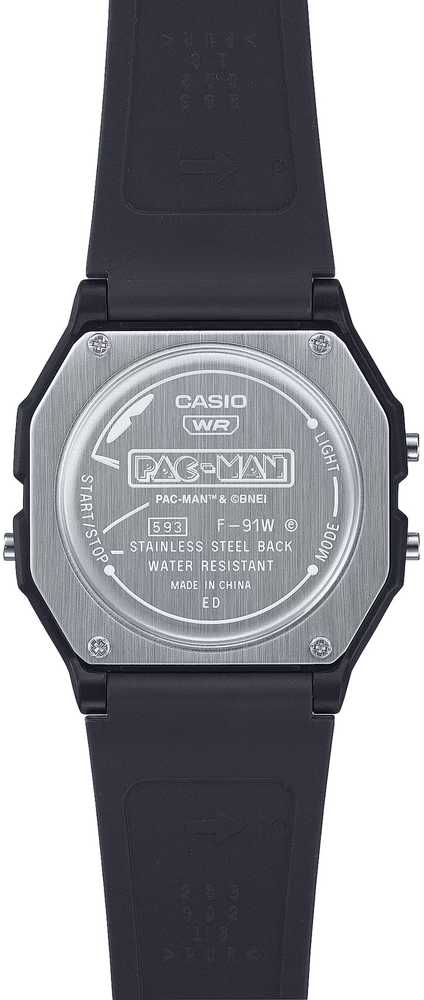 Laikrodis CASIO MEN'S WATCH F-91WPC-1ADR (zd086b) - PAC-MAN + BOX
