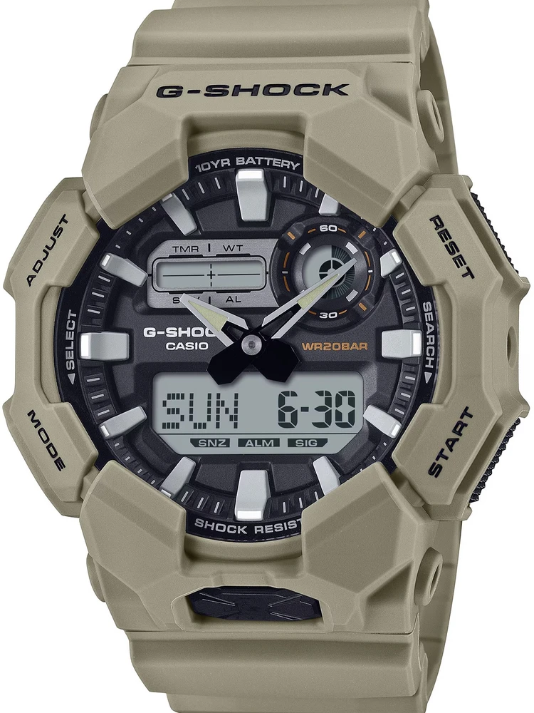 „Casio G-Shock Origin GA-010-5AER“ laikrodžio laikrodis su anglies pluošto šerdies apsauga