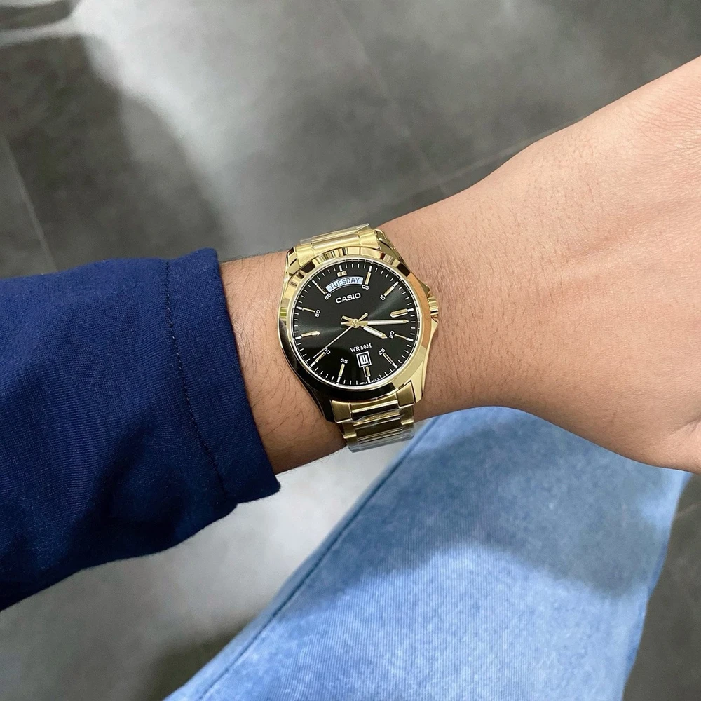 Vyriškas laikrodis CASIO MTP-1370G-1A (zd025h) + BOX