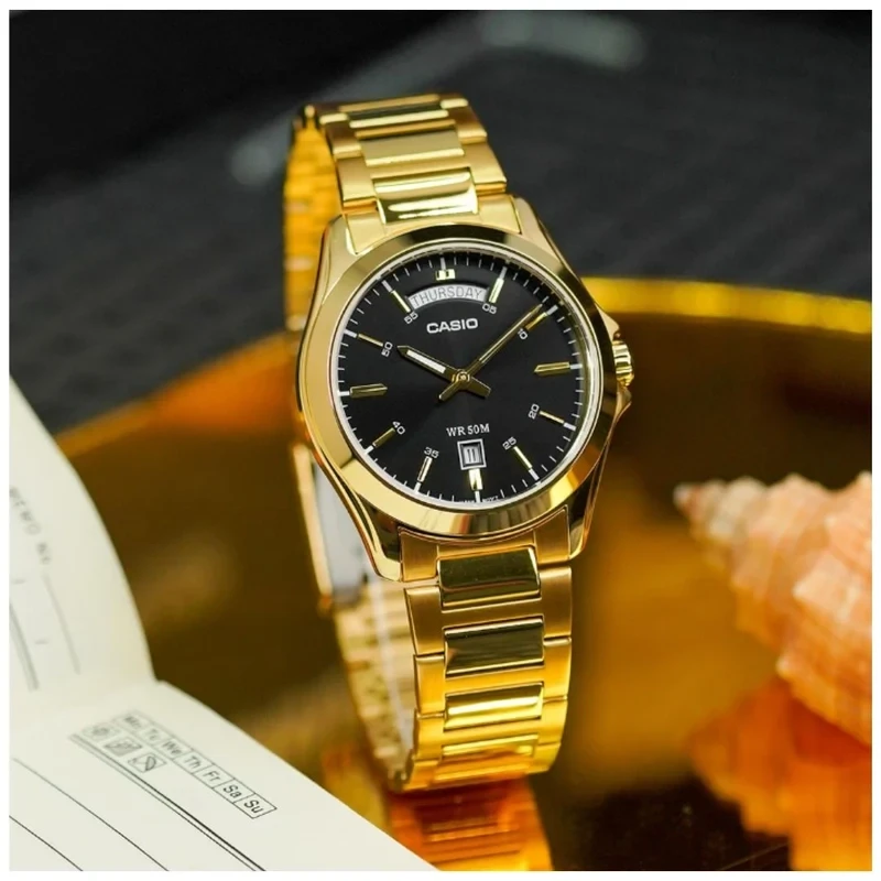 Vyriškas laikrodis CASIO MTP-1370G-1A (zd025h) + BOX