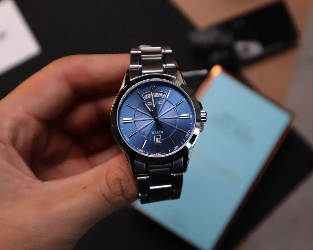 Vyriškas laikrodis CASIO MTP-1381D-2AV (zd076c) + BOX