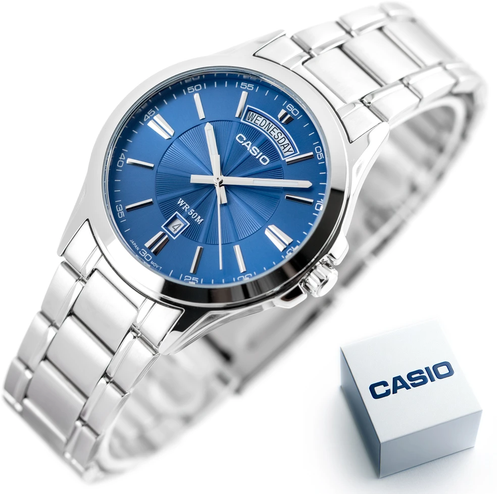Vyriškas laikrodis CASIO MTP-1381D-2AV (zd076c) + BOX
