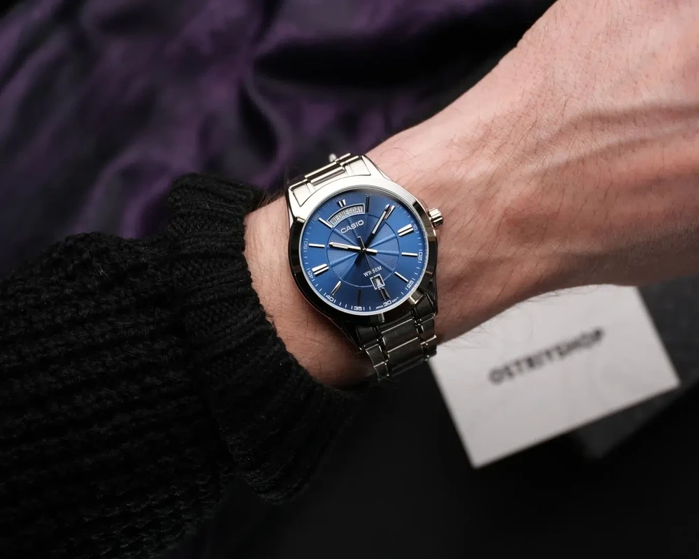 Vyriškas laikrodis CASIO MTP-1381D-2AV (zd076c) + BOX