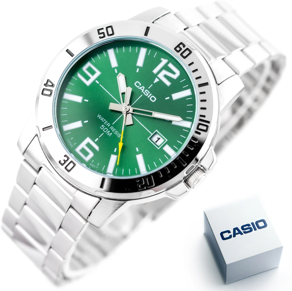 Vyriškas laikrodis CASIO MTP-VD01D-3B + BOX