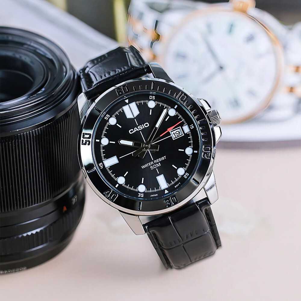 Casio vyriškas laikrodis MTP-VD01L-1EV + dėžutė