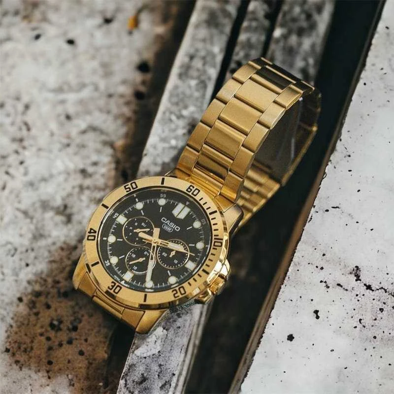 Casio vyriškas laikrodis MTP-VD300G-1EUDF (zd268d) + dėžutė