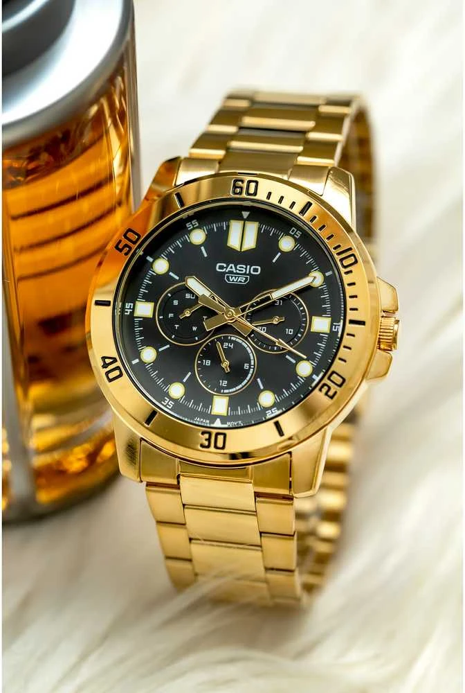 Casio vyriškas laikrodis MTP-VD300G-1EUDF (zd268d) + dėžutė