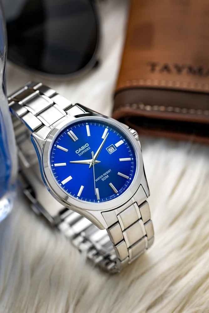 Vyriškas laikrodis Casio MTS-115D-2A1 + BOX (zd292a) SZAFIR