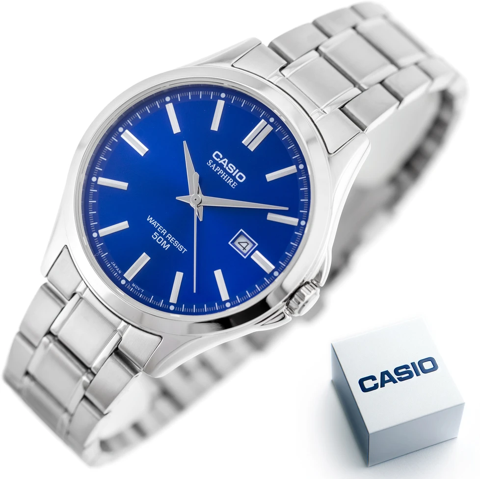 Vyriškas laikrodis Casio MTS-115D-2A1 + BOX (zd292a) SZAFIR